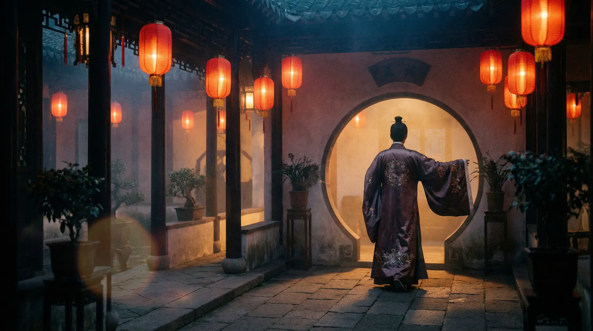 俄罗斯美女 国产精品频道，传统中式庭院中的光影诗意