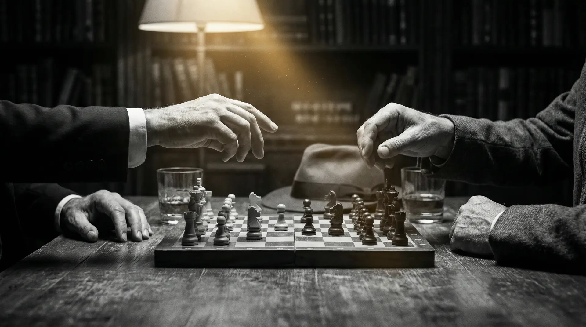 俄罗斯美女 艺术探索系列 - 非线性叙事，棋盘上的对弈象征命运的交错